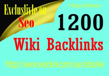 I will create 1200 wiki backlinks