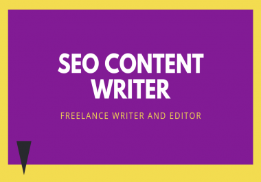 I shall be your SEO content writer,  article writer and blog writer.