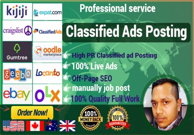 I will do classified ad posting to your targeted location
