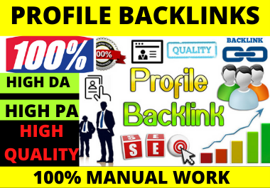 I Will Manually Create 80 profile Backlinks. High Quality SEO Backlinks Rank in Google. TOP SITE