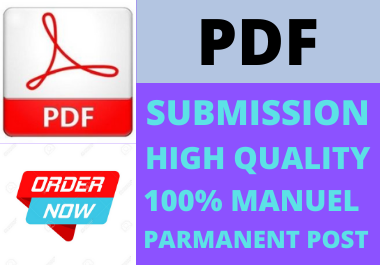 70 pdf Submission dofollow backlink High Authority & Low Spam Score white hat seo must index