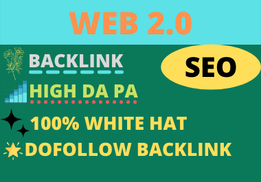 80 WEB 2.0 High Authority dofollow Backlinks White Hat SEO Link Building niche related
