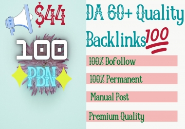 Get 100 High Quality DA 65+ Permanent Quality Dofollow PBN Links.