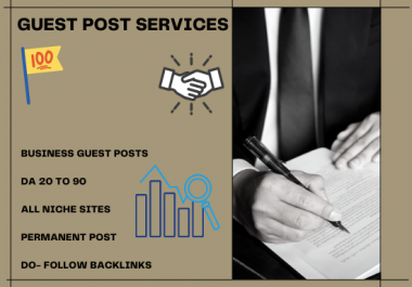 I will provide Backlinks by Guest Posting on High DA Business Sites