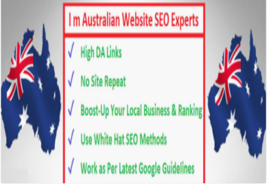 I will provide 50 australian com au domain links,  backlinks,  local seo expert
