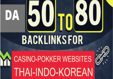 I will create high DA 150 seo dofollow backlinks for poker sites