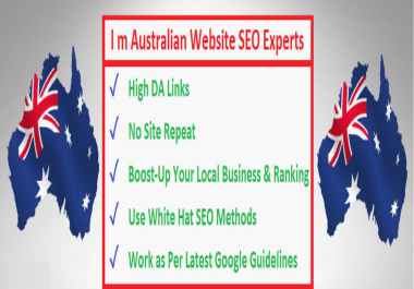 I will provide 50 australian com au domain links,  backlinks,  local seo expert