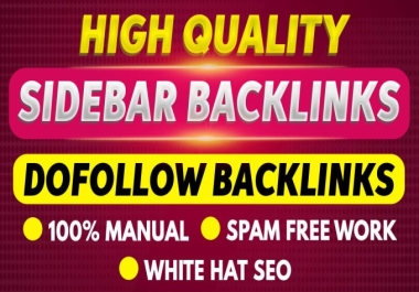 Get 50 Sidebar Backlinks From High DA/DR/TF PBN Websites