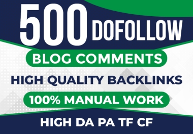 I will provide you 500 powerful Blog Comments high DA Backlinks