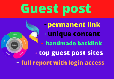 I will 10 dofollow guest posts backlinks unique high authority no plagiarism