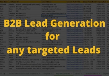 do b2b lead generation for any targeted lead generation