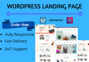 I will design a clean wordpress landing page or elementor landing page