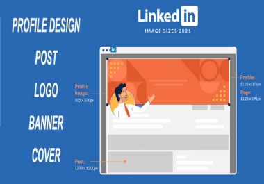 I will professional design linkedin profile,  linkedin post,  linkedin logo,  linkedin banner.