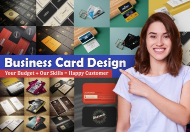 I will provide professional modern minimalist,  unique business,  visit or name card design