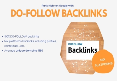 100 high quality dofollow backlinks mix platforms