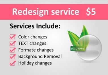 I will edit,  update,  redesign the logo and any graphics