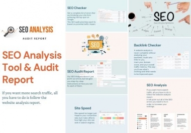 I will check your website SEO analysis tool and audit report