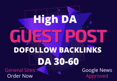 I will do a guest post and provide high authority backlinks