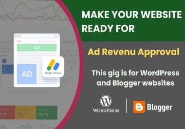 I Will Set Up and Optimize Your WordPress or Blogger Website for Ad Revenue Approval