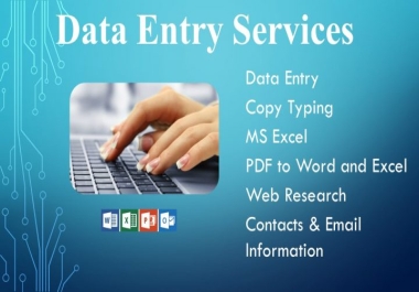I will do any type of data entry & copy-paste works for you