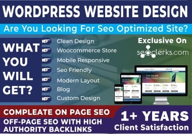 I will design a responsive WordPress website for business