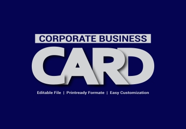 I will Create Professional Corporates business Card Design