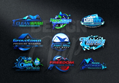 I will do pressure or power washing and cleaning service logo