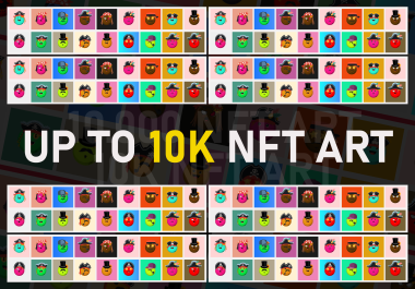 I will create up to 10.000 amazing cryptopunk style nft art generator that sells
