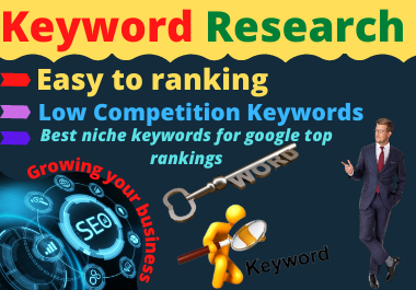 I will do profitable 100 keyword research for SEO and competitor analysis for top rank