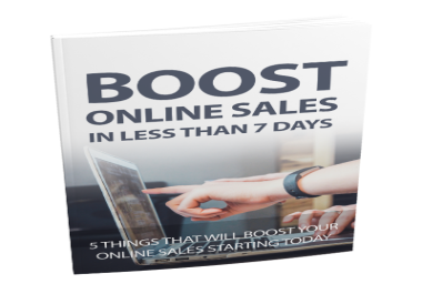 Online sales booster, in five steps for your business