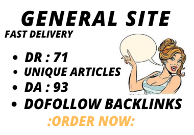 I will do guest post on general site da 93 dofollow backlink