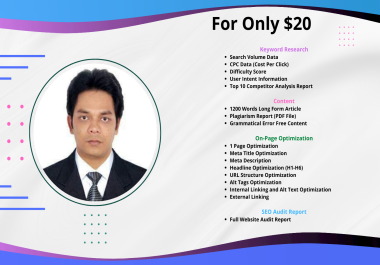 Rank booster On-Page Optimization service with 1200 words article