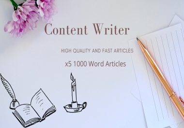 x5 1000 word articles with proofreading and punctuation check