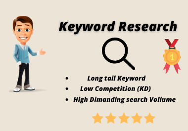 I will research the best keywords for top rank on Google.