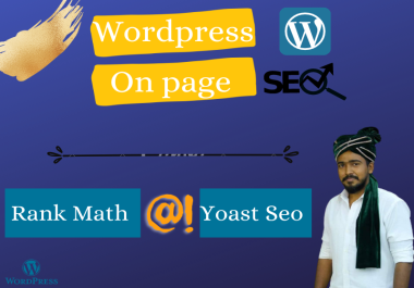 I will do complete on page wordpress seo for your website.