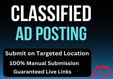 I will promote your business 50 high PR Clasified ads Posting for
