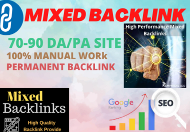 Dofollow 75 Manual Mixed backlinks High DA 50+ high authority link building permanent