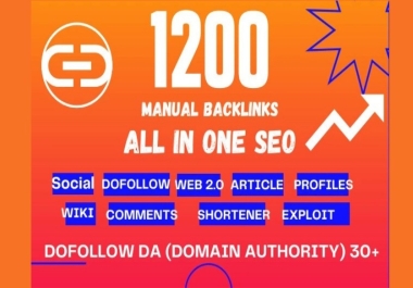1200 All In One Backlinks High Da Quality Backlinks