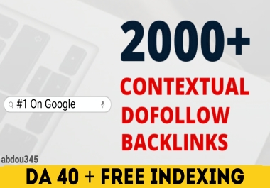 Google 1st Page Rank With 2000 HQ PR safe Contextual Backlinks