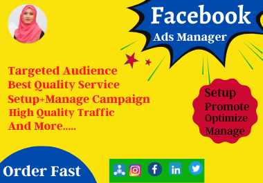 I Will Be your Ads Campaign Manager on Facebook