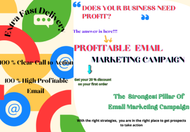 I will do profitable email marketing and write email campaign
