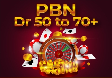 Make 20 High-Quality PBN DR 50 to 70+ Backlinks For Casino,  Gambling,  Betting Sites