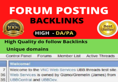 I will do 40 unique forum posting backlinks