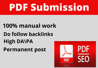 I will do Manually create 80 top PDF submission backlinks High DA to rank in google