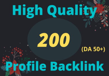 I will create high quality SEO profile backlinks