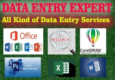 I will do fast data entry,  web research,  typing & all kind
