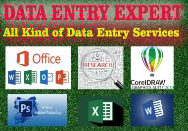I will do fast data entry,  web research,  typing & all kind