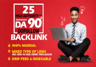 30 high da dr mixed type manual backlinks SEO link building