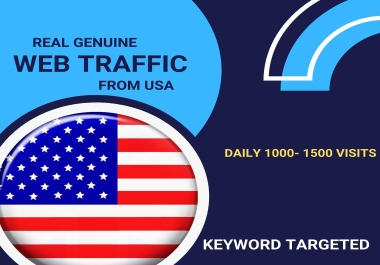 I will provide real genuine USA Targeted web traffic