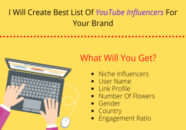 I will find the best YouTube influencer for your brand